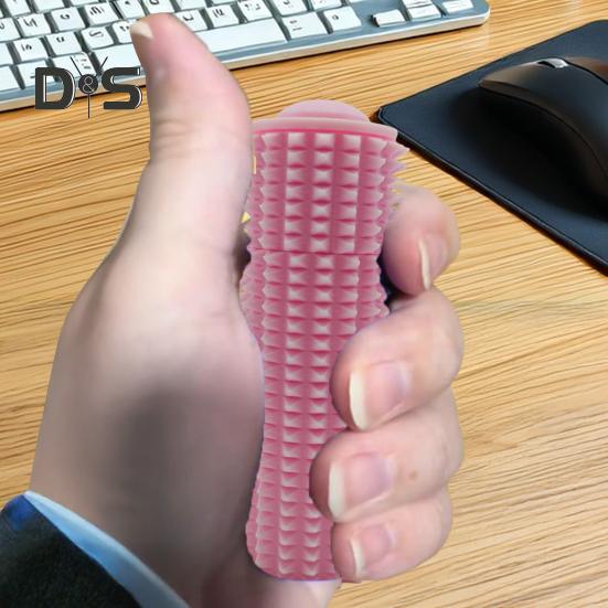 Small Grip Toy Bright Color Portable Stress Relief Aid Squeeze Roll Press Handheld Stress Relief Device