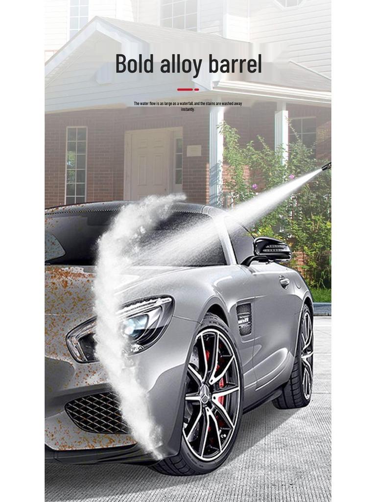 Hochdruckwasserschlauch mit Düse und Aufbewahrungsgestell für Autowäsche und Garten