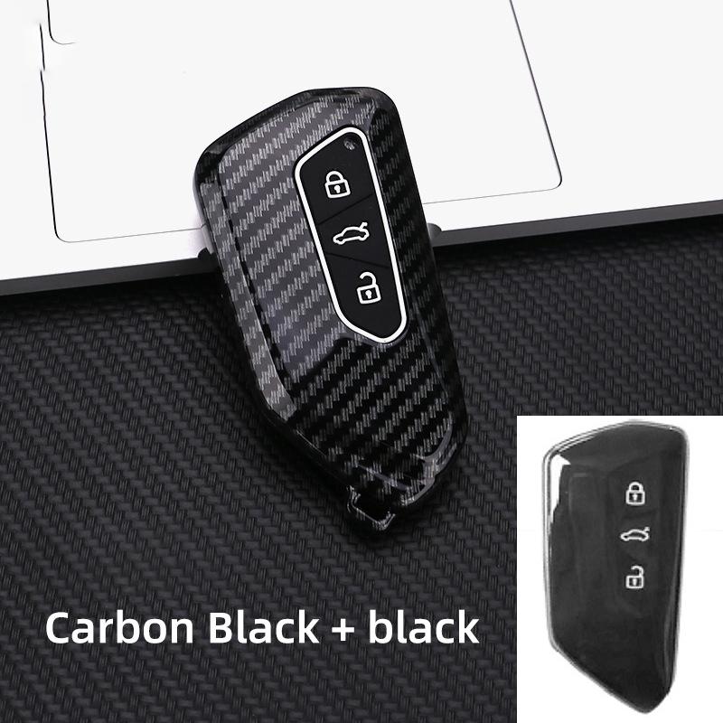 Silicon Carbon Fiber Abs Matte Car Key Cover Case For Volkswagen Vw Golf7 Mk7 Seat Ibiza Leon Fr 2 Altea Aztec For Skoda Octavia