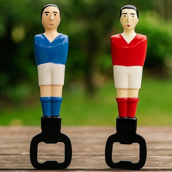 Flaschenöffner Tischfußballspieler Farbe Rot oder Blau Kompaktes und originelles Modell Zubehör für einen lustigen und designorientierten Aperitif