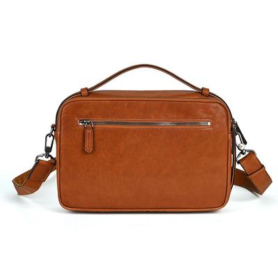Whatna Pánská taška přes rameno v antickém stylu z přírodní hovězí kůže s třísločinami, taška do ruky, kabelka, crossbody taška, dvoupřihrádková taška velikosti A4,