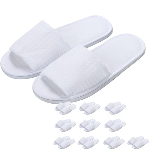 

[kitamurasyokai] Disposable Slippers, 10-Pair Set (Individually Wrapped), Thick Sole, Non-Slip, Luxurious, Fluffy, Unisex, Indoor Room Shoes, Hotel Am