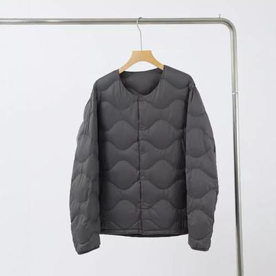 Neuer leichter und dünner Daunen-Liner Winter Herrenkragen dünn tragbar locker und vielseitig warm weiße Entendaunen langärmelige Jacke