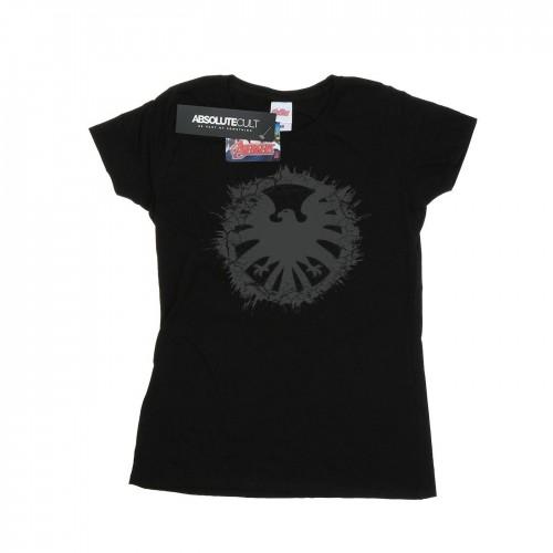 

Marvel Womens/Ladies Agents Of SHIELD Brushed Logo Cotton T-Shirt білий