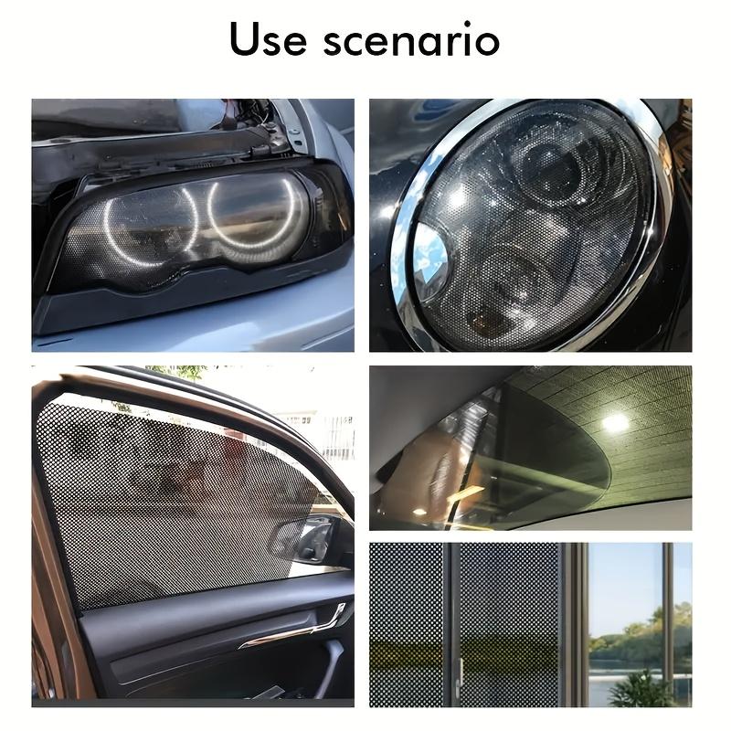 Tinte de Ventana de Coche de Malla, Pegatina de Visión Unidireccional, Película Perforada para Parasol