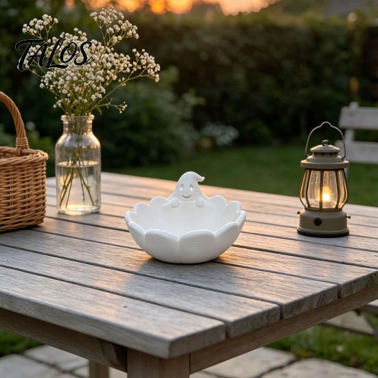 Unique Jewelry Tray Ghost Petal Tray, 3D Printed Cute Spooky Desk Organizer for Small Room Accents Items, Cartoon Ring And Earring Holder, Niche