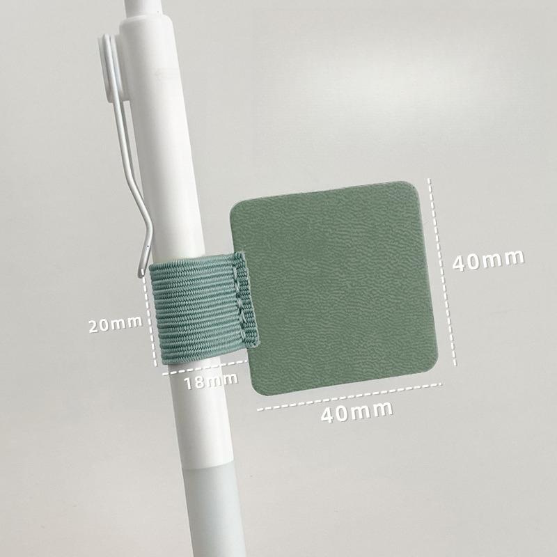 3Pcs Portable Self-Adhesive PU Leather Pen Clip Pencil Elastic Loop Cover Ring for Diary Planner Clip for IPhone Pencil Holder