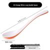 Melamine Long-Handle Two-Tone Soup Spoon