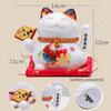 Beckoning Cat Ceramic With Gift Box Waving Hand Lucky Cat Battery Powered Maneki Neko Best Gift Home Decoration Fortune Lucky