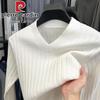 Pierre Cardin Men's Solid V-Neck Knit Pullover