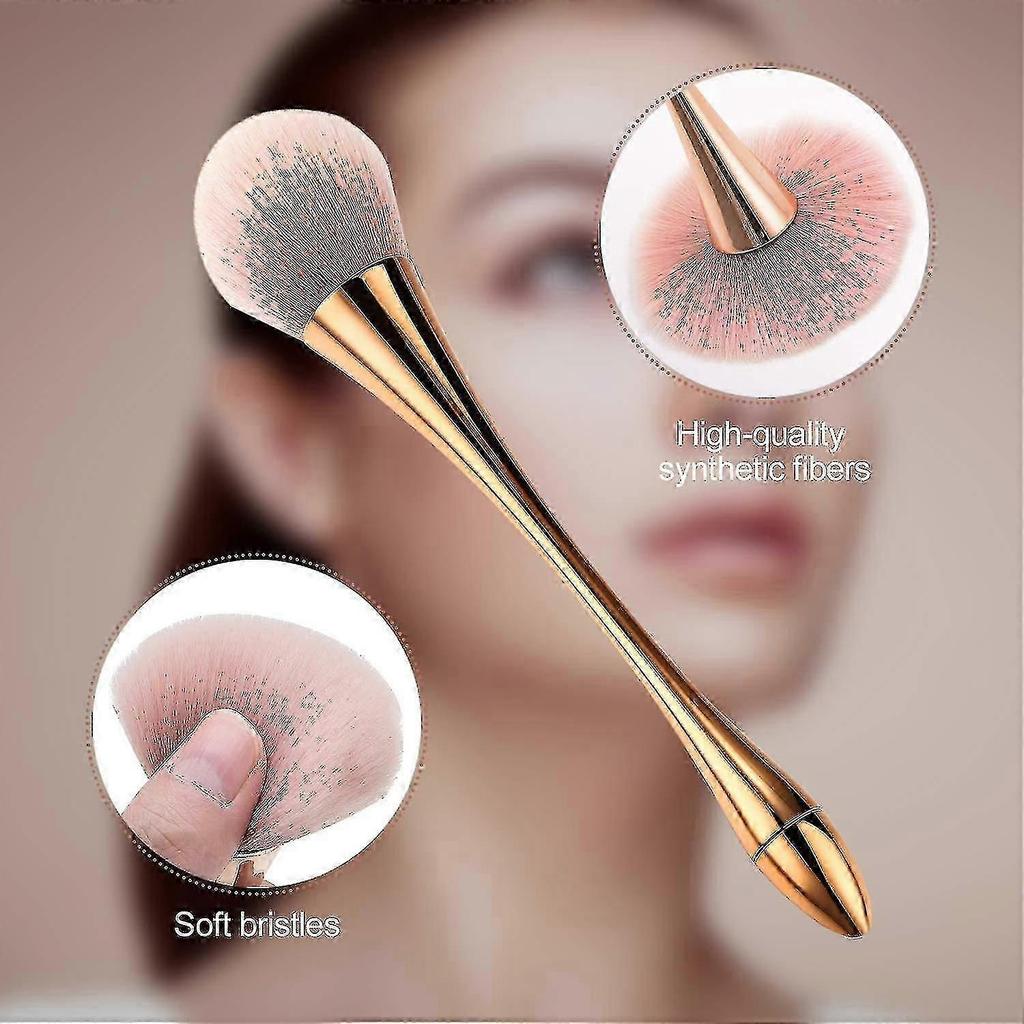 2 Pieces Large Powder Brushes, Soft Fluffy Makeup Brushes (rose Gold) 25-26