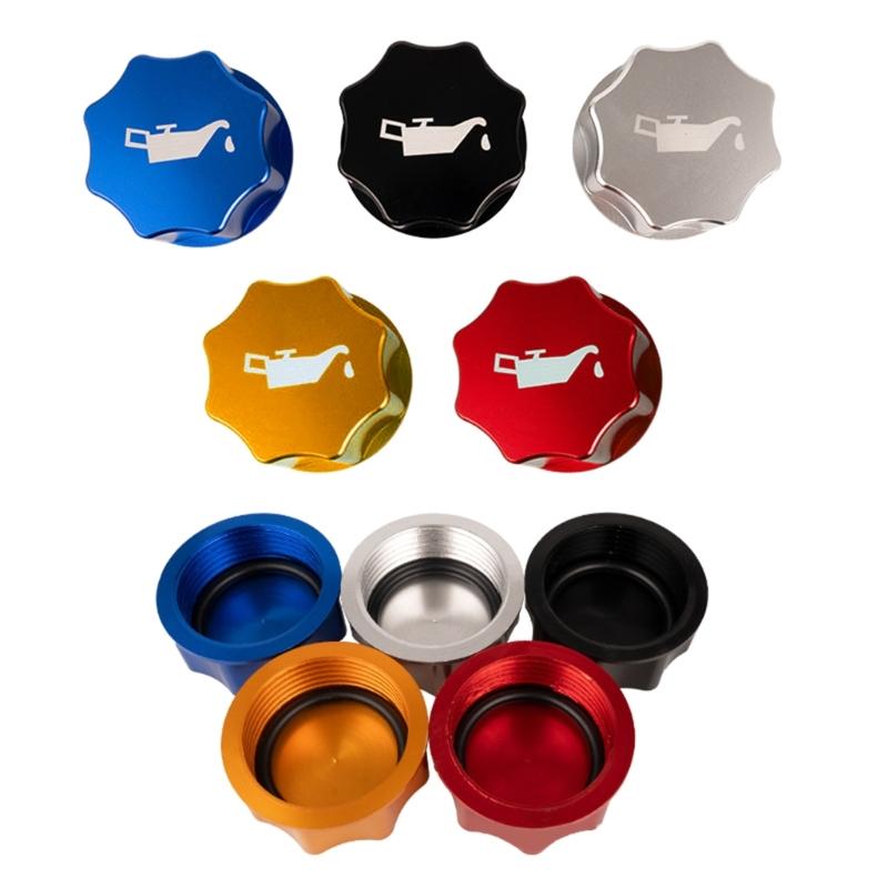 Universal Aluminum Car Engine Oil Caps Corrosions ResistantEngine Oil Filler Caps Easy To Install Stylish Fuels Covers