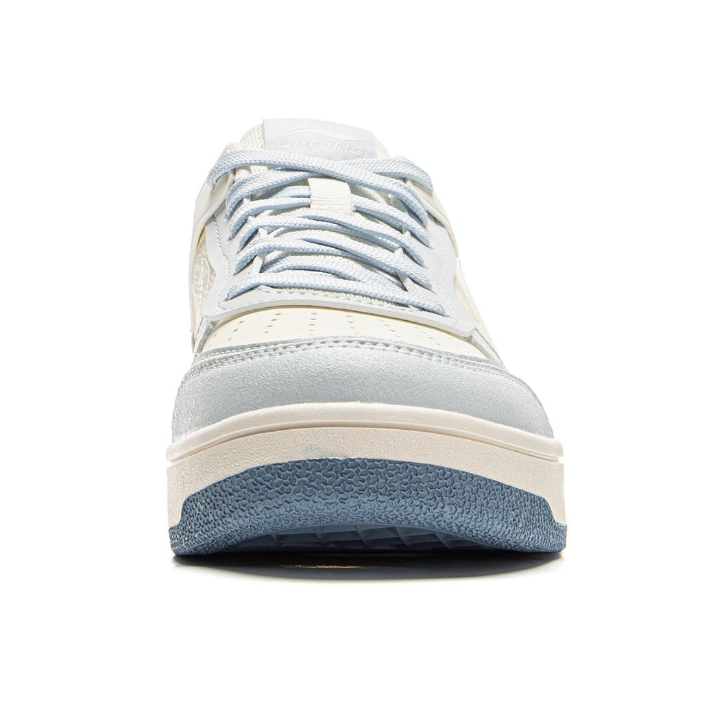New LiNing Tianji Slip Resistant Cushioning Abrasion Resistant Lightweight Low Top Skateboard Shoes Women's White Blue AGCV090-1