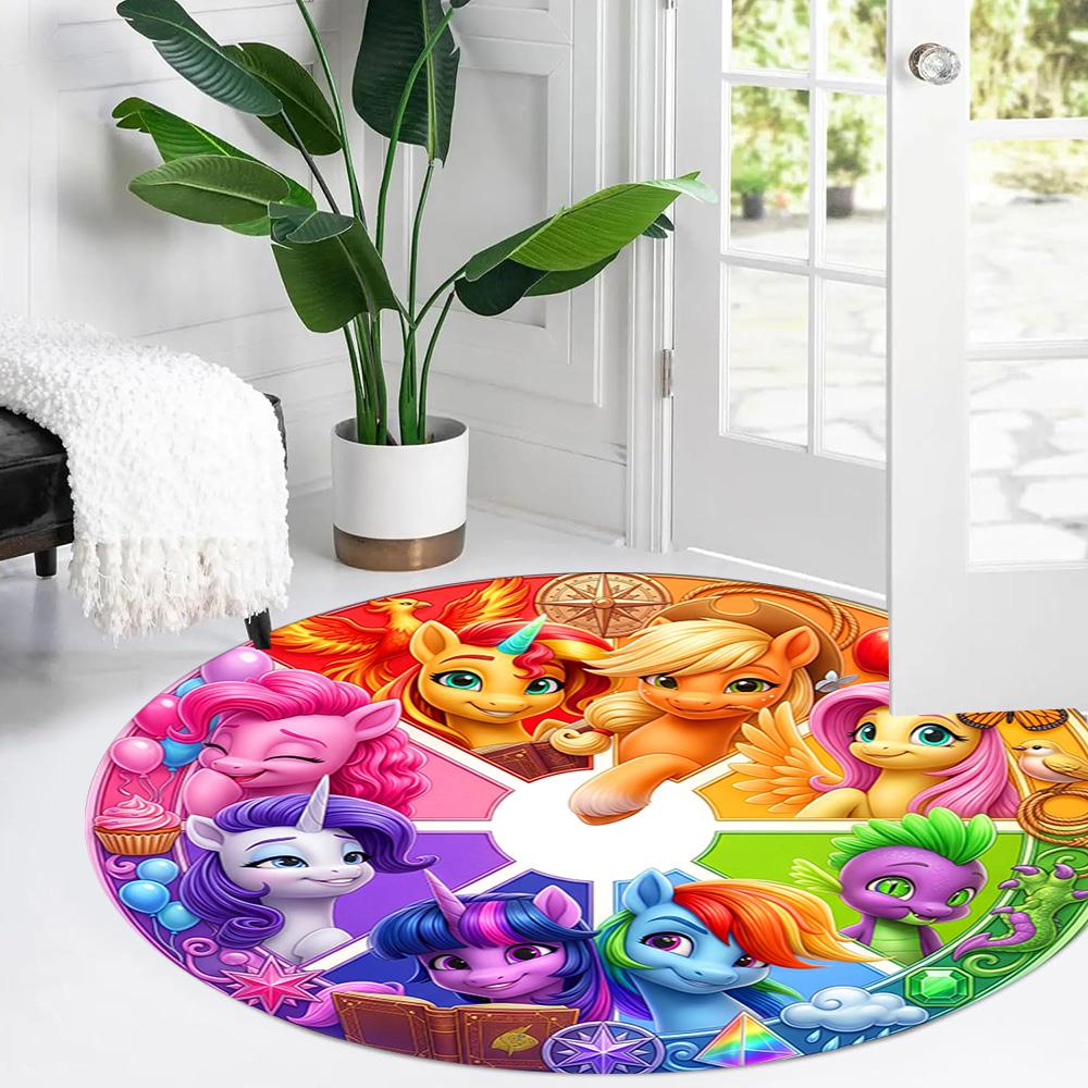 Little Pony Area Rug Suitable For Bedrooms Outdoor Playrooms Game Room Antislip Carpet Decorate Offices Spiritual Gift