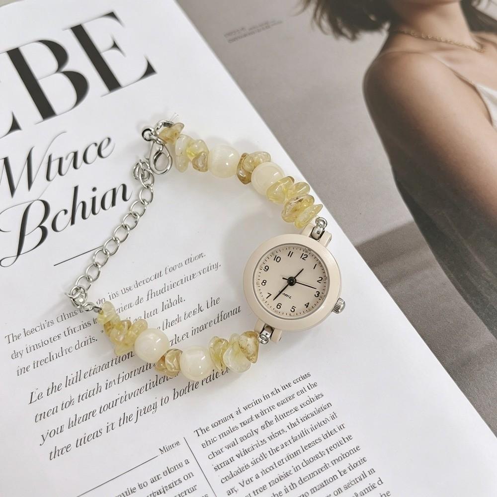 Beaded Bead Chain Watch Dopamine Quartz Watch New Bracelet Watch  Women Girls