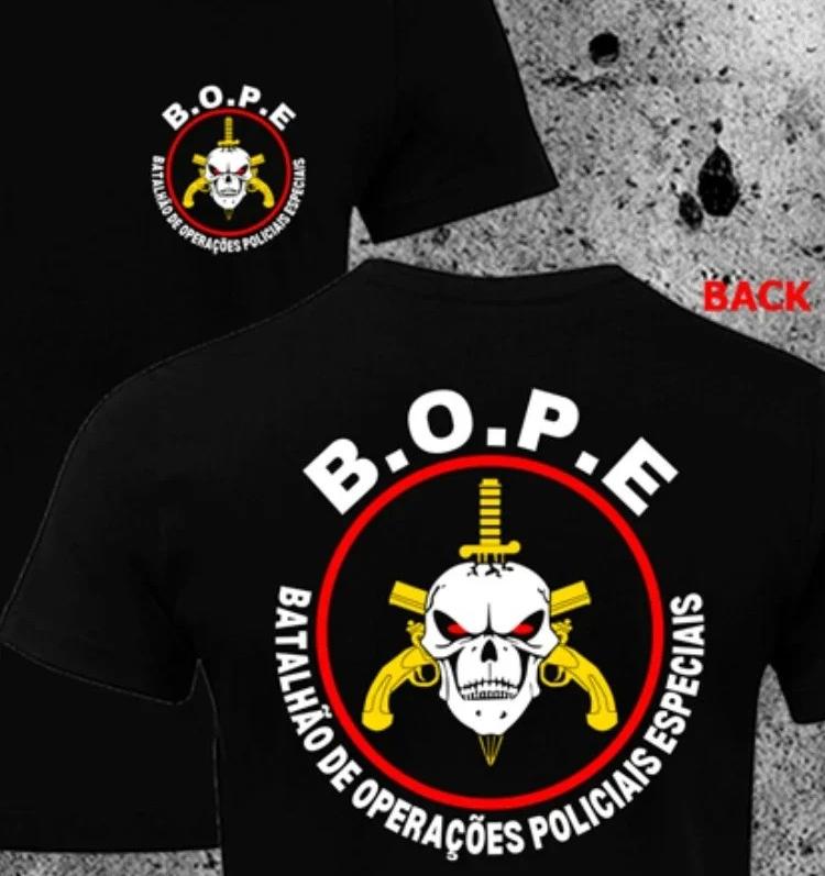 BOPE Tropa De Elite Brazilië Speciale Elitekrachten T-shirt Korte Mouw Casual Katoen Unisex Shirt