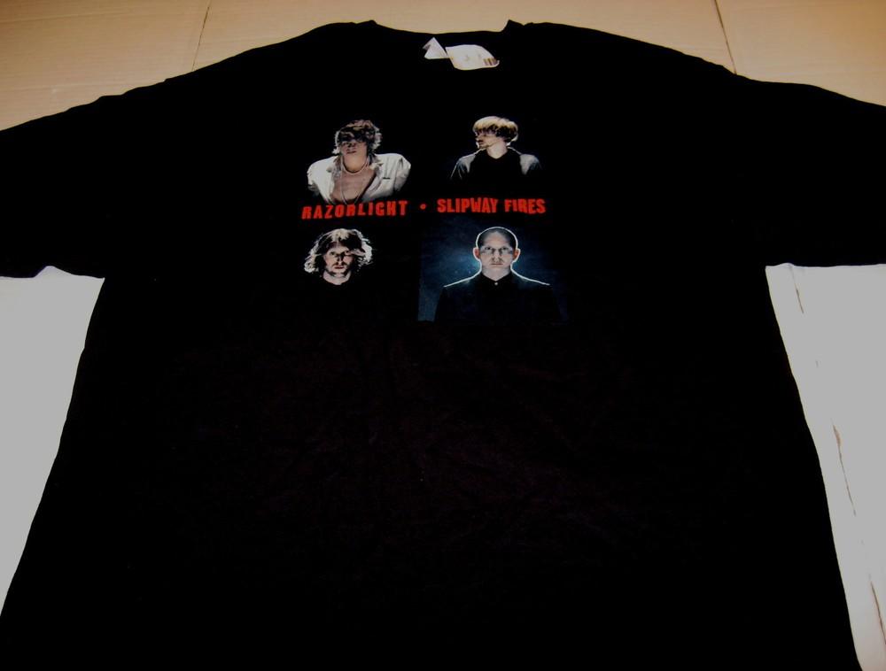 RAZORLIGHT Slipway Fires  2009 World Concert Tour - Black T-Shirt New! NWT LARGE Unisex T-Shirt L