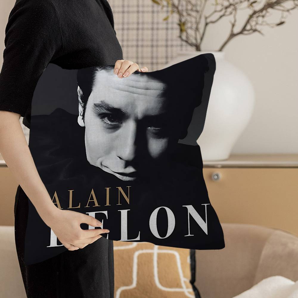 Famous Movie Star Alain Delon Decorative Room Aesthetics Pillow Case Home Decor Bedroom Sofa Bed Couch Pillow Cover 45X45