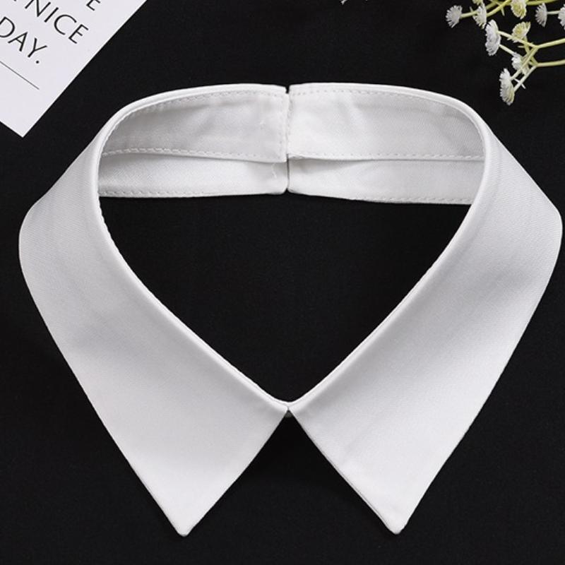 Męskie Gładkie Garnitury Formalne Fałszywy Kołnierzyk dla Kobiet Klapa Krawat Kołnierzyki Fałszywe Zdejmowany Odpinany Kołnierzyk Krawaty Kołnierzyki Faux