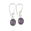 Natural African Amethyst Gemstone 925 Sterling Silver Pretty Jewelry Earrings EE-6-7
