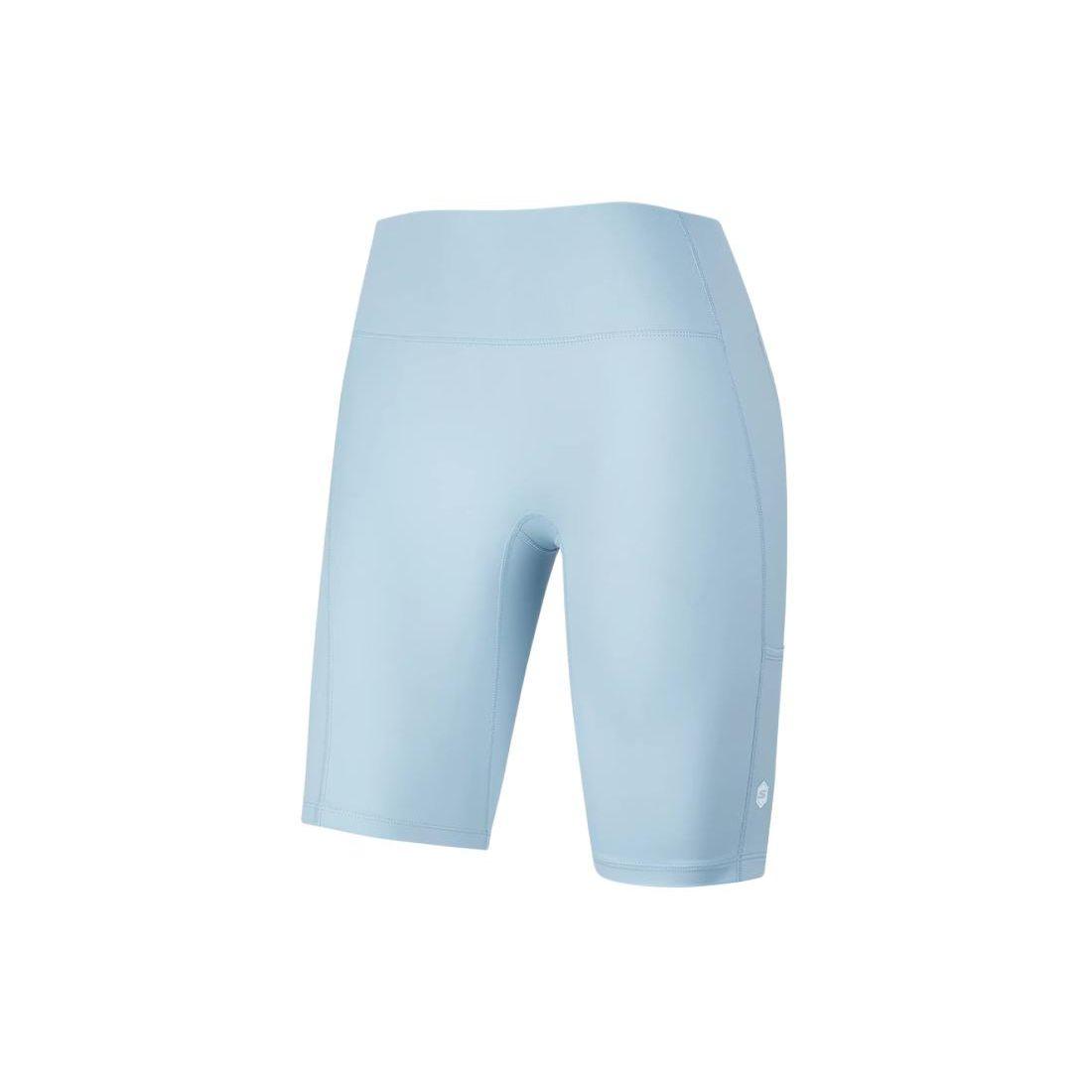 Skechers Solid Color Mid Rise Straight Leg Breathable Sports Shorts Men shorts Fog-Blue P224W017-00FE L