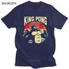 Funny King  Pong Tshirt Men Short Sleeved  Cotton Tee Shirts Crew Neck Summer Tops Table tennis Paddle Tshirt Gift Idea