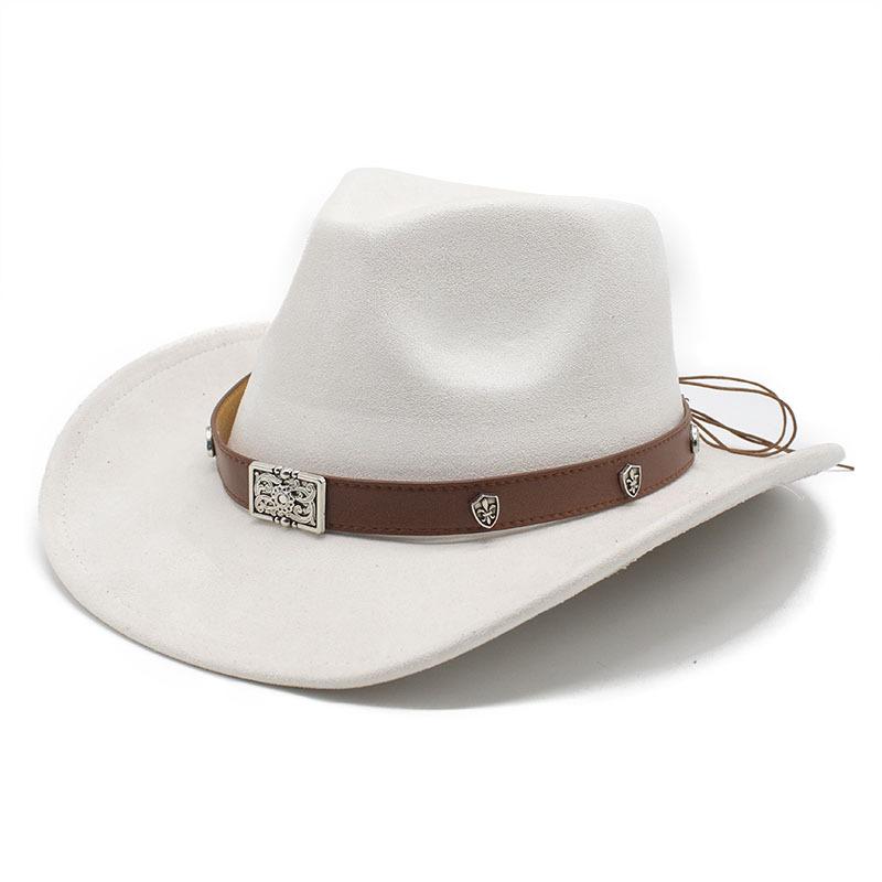 Suede Men'S And Women'S Woolen Denim Jazz Felt Hat, Crimped Top Hat, Tibetan Sunshade And Sun Protection Hat