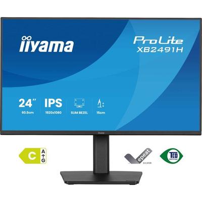 PC Monitor - IIYAMA - 23.8" - Full HD - 120Hz - IPS - 1ms - Height Adjustable - PROLITE XB2491H-B1