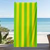 Telo Mare Grande Stampato Colore Arancione Verde Classico, Microfibra Spessa Super Morbida per l'Estate
