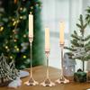 3Pcs Exquisite Metal Romantic Candle Stand Gold Plated Tabletop Candle Holder  Hotel Decor