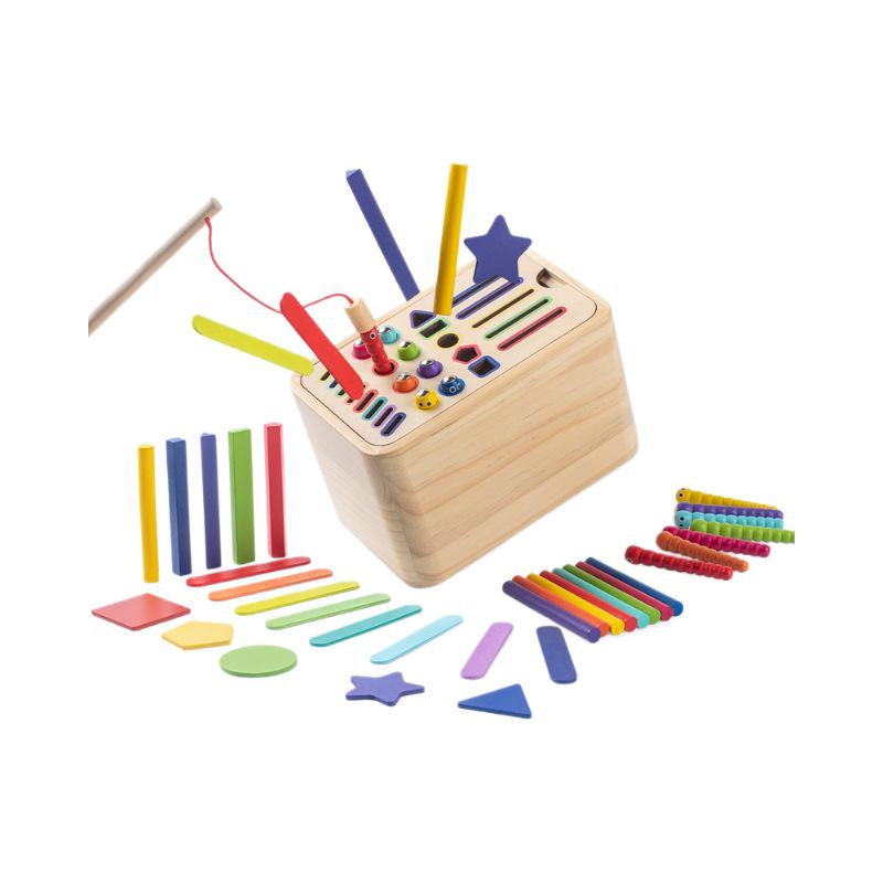 Multifunctional Montessori Wooden Sorting Box for Early Childhood Education