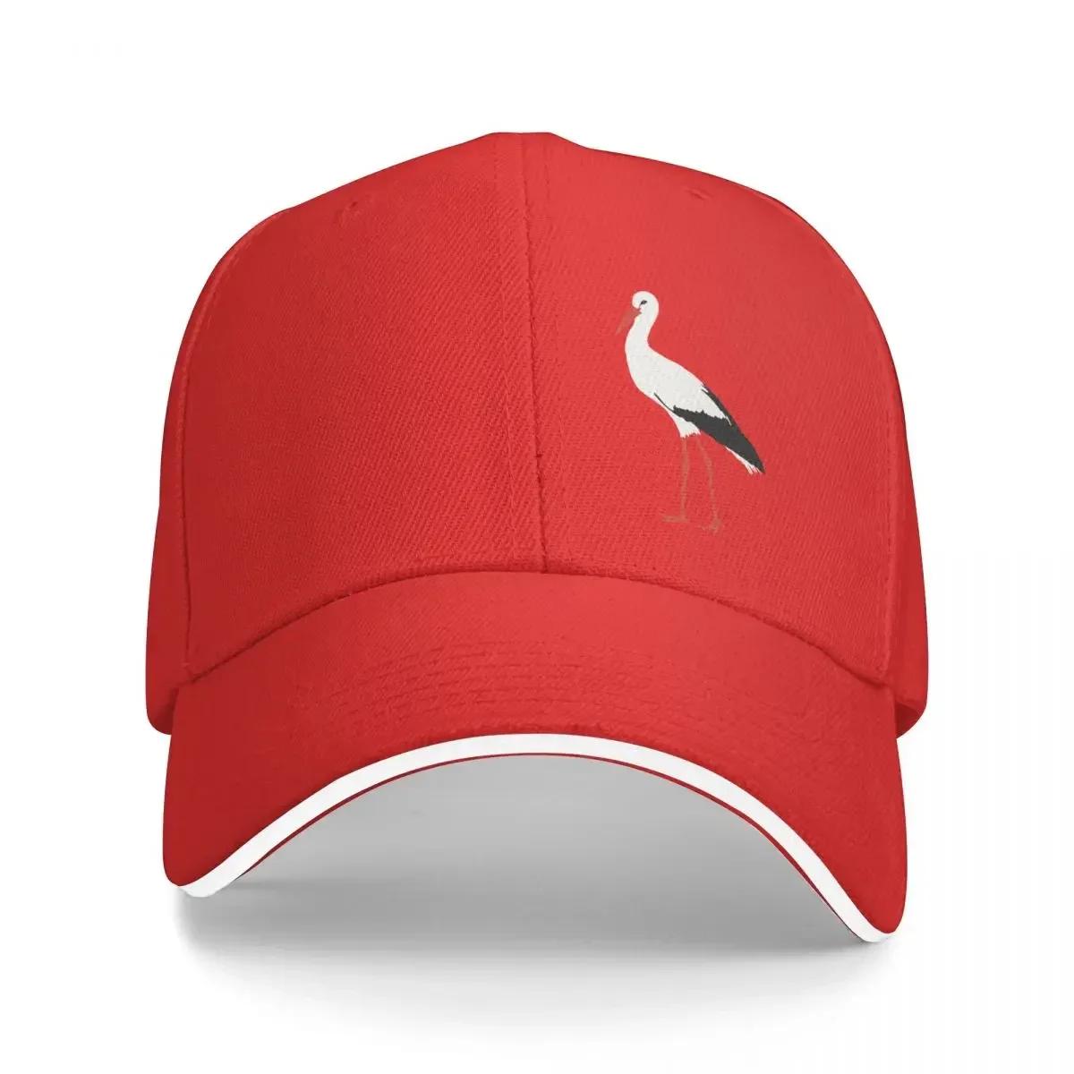 White stork Baseball Cap Golf Wear tea Hat Snap Back Hat Fishing cap Women Unisexs