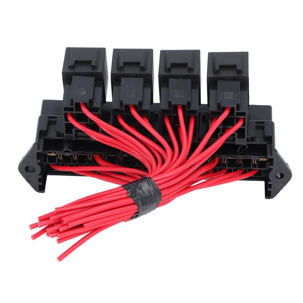 15 Slots Blade Fuse Relay Box Kit Waterproof 4 Pin Relay Block Fuse Set for Bus Boat 12V 40A