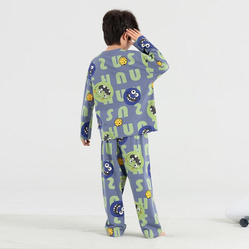 Duoduo Home Boys' Little Monster Print Cotton Pajama Set