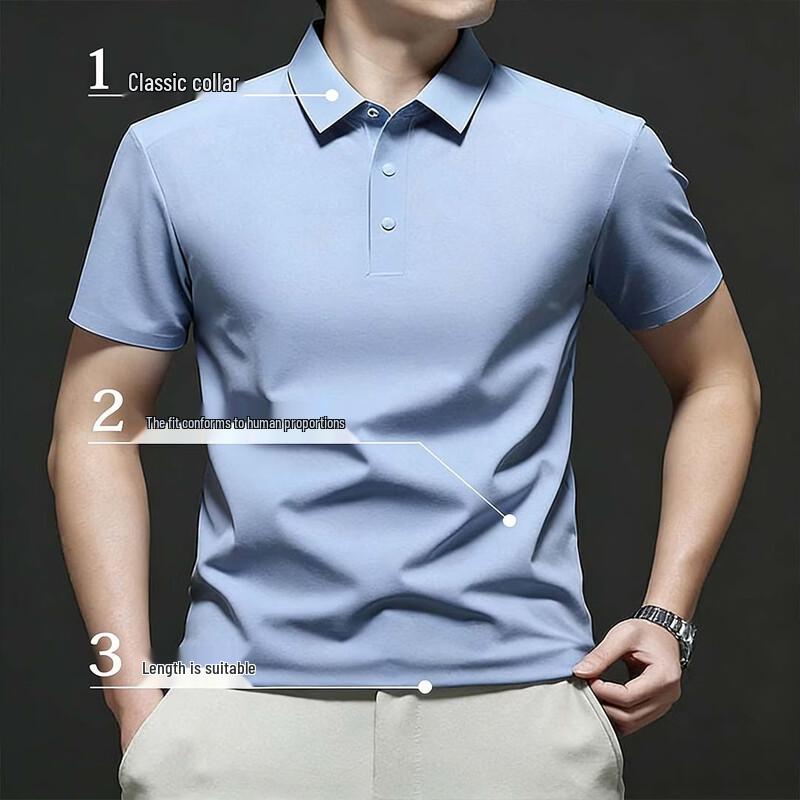 Qiaogerei Unisex Seamless Polo T-shirt XXXL