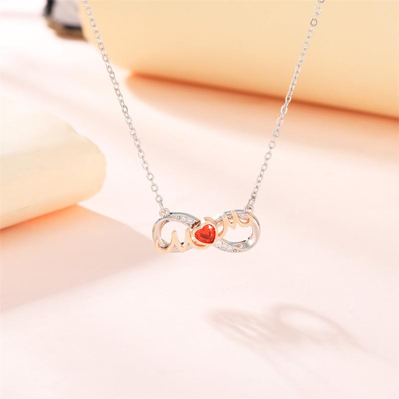 Mama Naszyjnik Serce Krzyż Prezent na Dzień Matki Naszyjnik Wisiorek