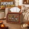 1pc Rustic Farmhouse Tissue Box with Gnome Trio Wheat Decorations - Wheat-Themed Napkin Holder Organizer Suitable for Kitchen, Car, Living Room, Bedro