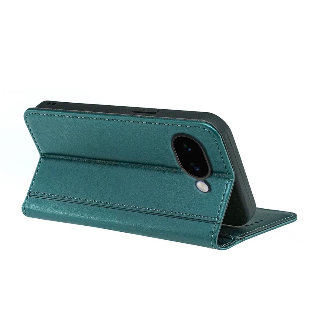 For Google Pixel 10a Wallet Case Magnetic Closing PU Leather Phone Cover with Wrist Strap