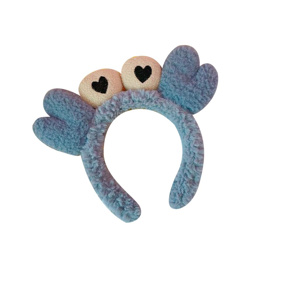 ledmomo Crab Headband, Cute Fluffy Animal Plush Headband, Costume Accessory, Funny Headwear, Unisex, Blue, Party Supplies, Costume, Photo Shoot