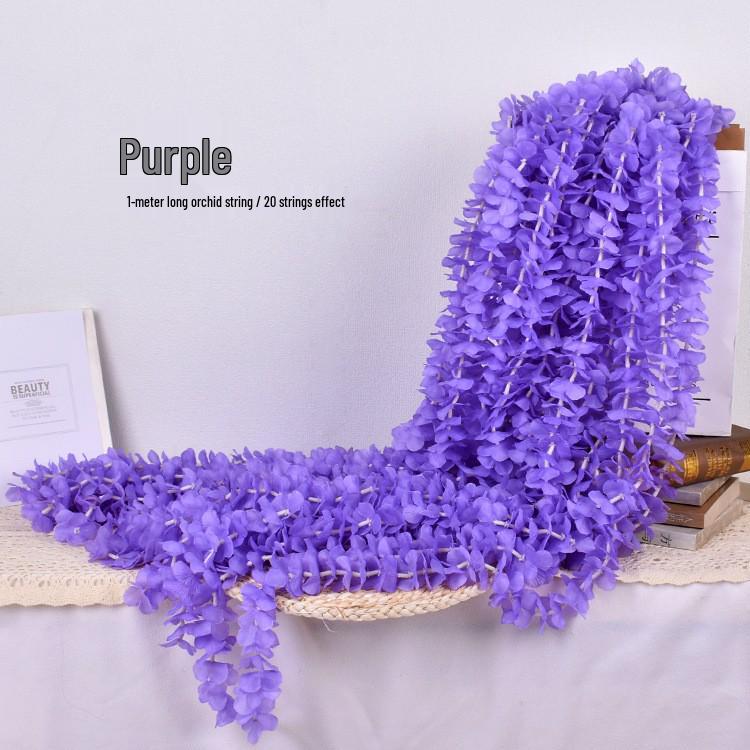 Orchid Hydrangea Silk Wedding Garland for Ceiling Decor
