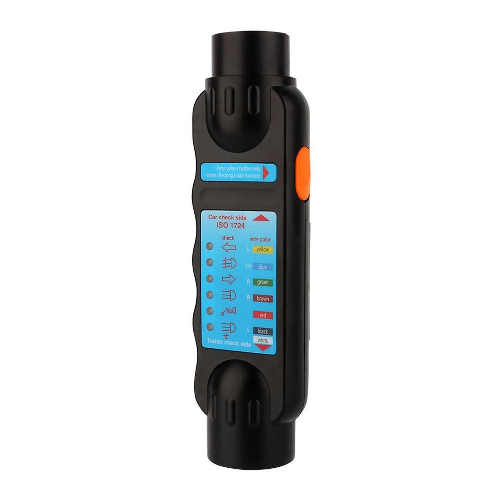 12V Trailer Tester Tool 7 Pin Trailer Light Tester Towing Wiring Tester Maintenance Technician