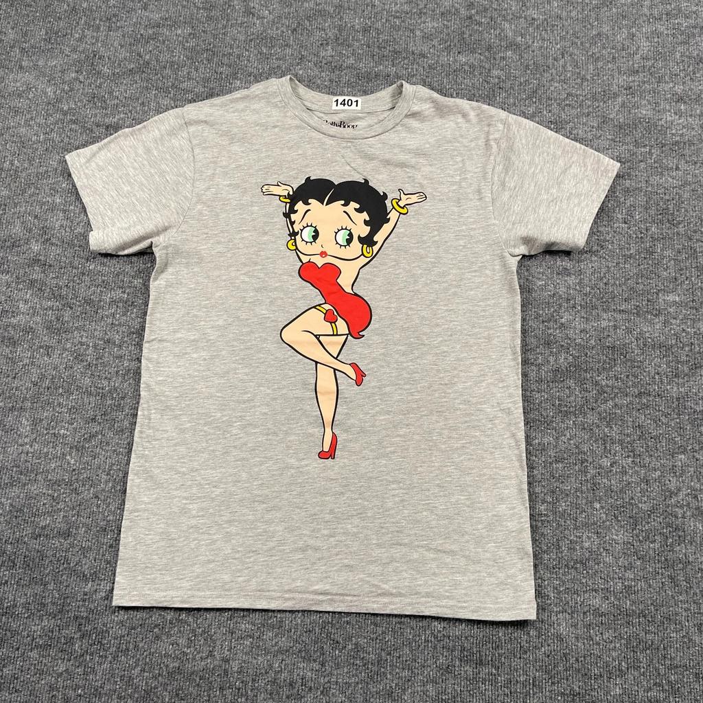 Betty-Boop Valentine Dancing Shirt Womens Medium 18x25 Gray