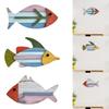 Adorno Peces de Madera Colgante de Pared Decoración Manualidad Creativa Vintage Fácil de Instalar
