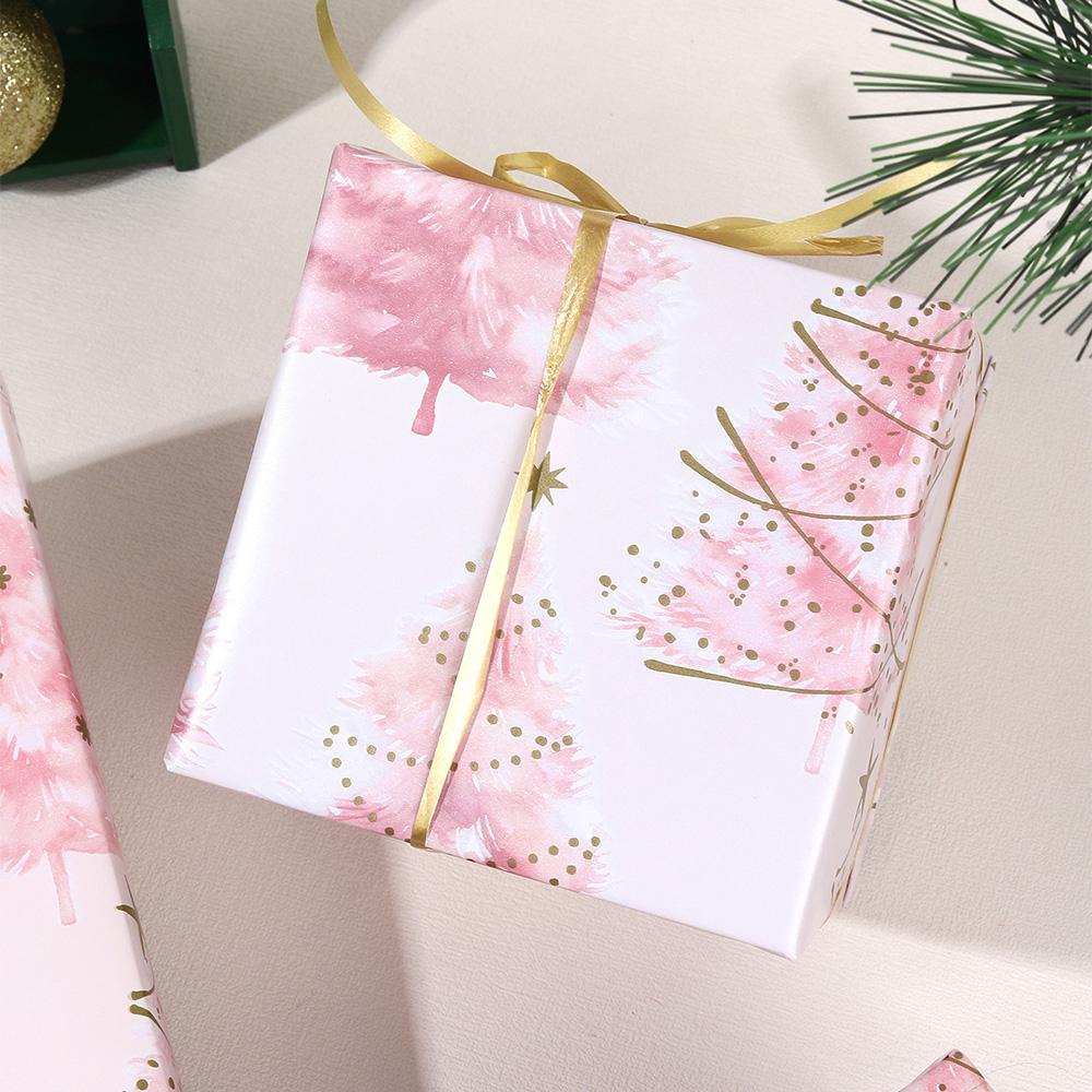 Pink Gift Wrapping Paper Gift Paper Decorative Paper Christmas Gift Wrapping Paper Suitable for Birthdays and Holidays