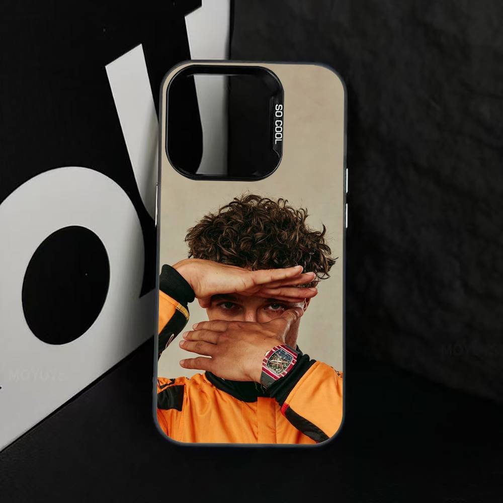 Racing Driver L-Lando N-Norris Phone Case For iPhone 17,16,15,14,13,12,11 Plus,Pro Max,XS,Colorful Silver Phone case Funda Cover