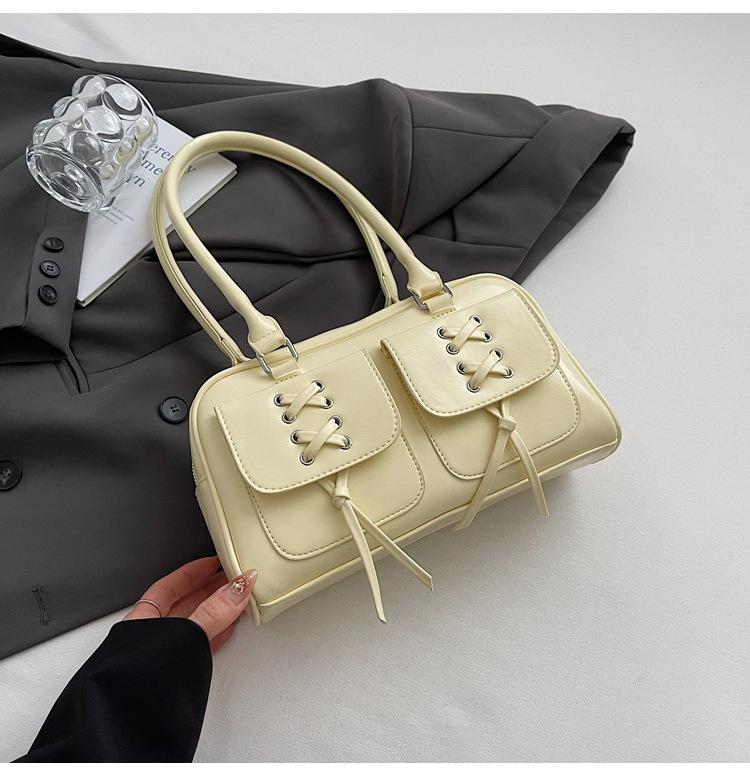 

Spring and summer retro high-end small square bag women s 2025 new casual versatile hand bag shoulder armpit bag