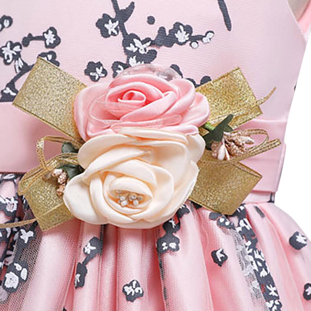 Květinová dívka Princezna Šaty Dětská Party Svatební Slavnostní Šaty Oblečení