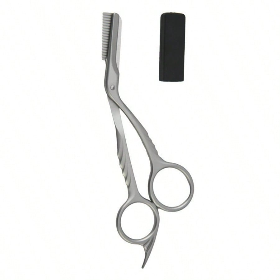 Eyebrow comb scissors eyebrow trimmer with comb stainless steel small scissors metal eyebrow scissors beauty tool wavy