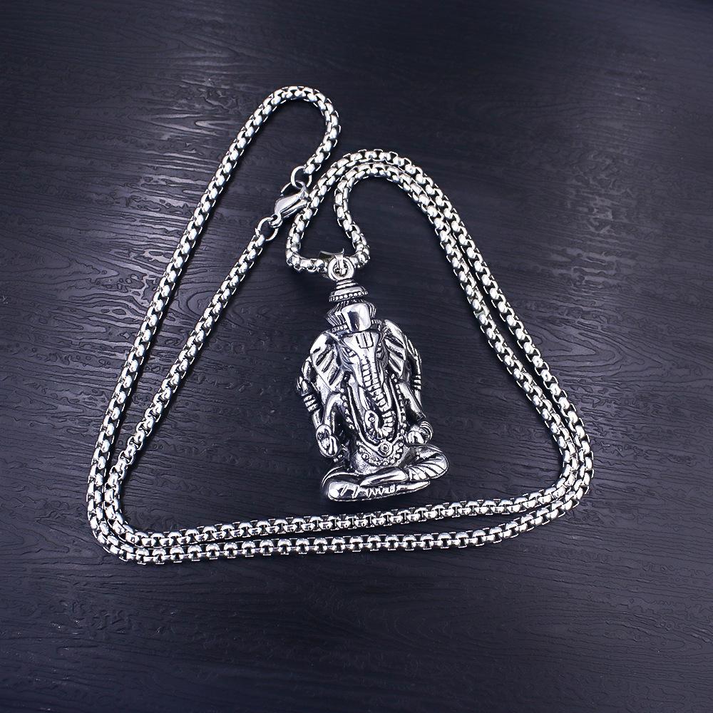 Necklace Men's Vintage Elephant Pendant