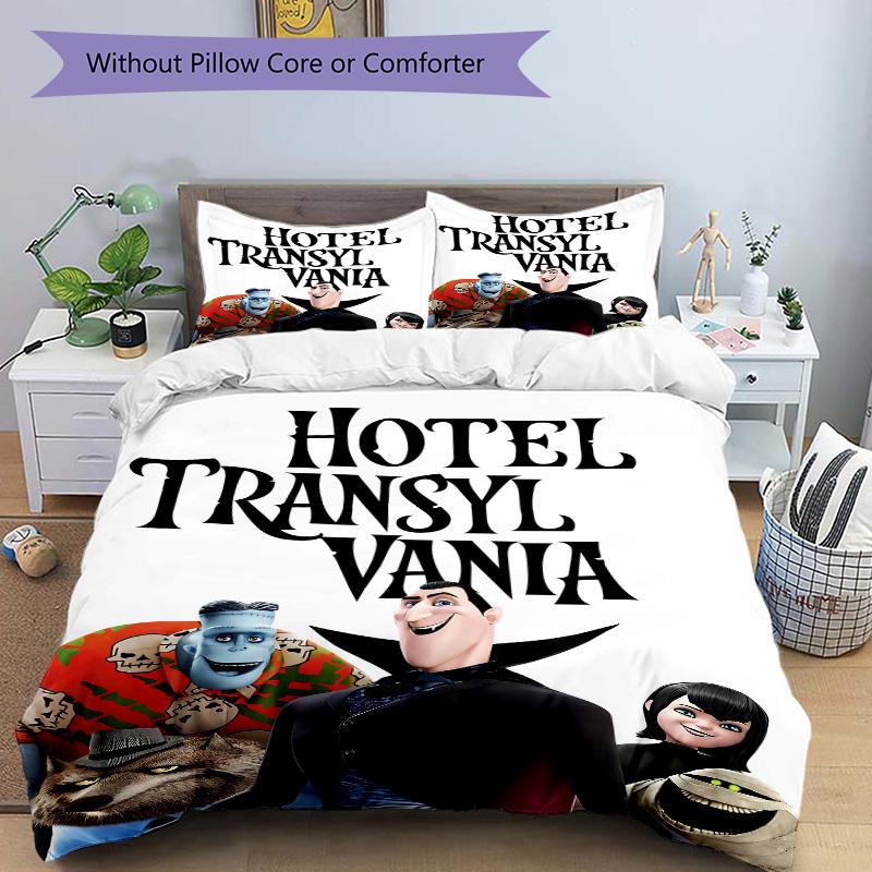 Hotel Transylvania Adventure Print 3Pcs Bedding Setduvet Cover With 2 Bedropillowcase Home Birthday Gift